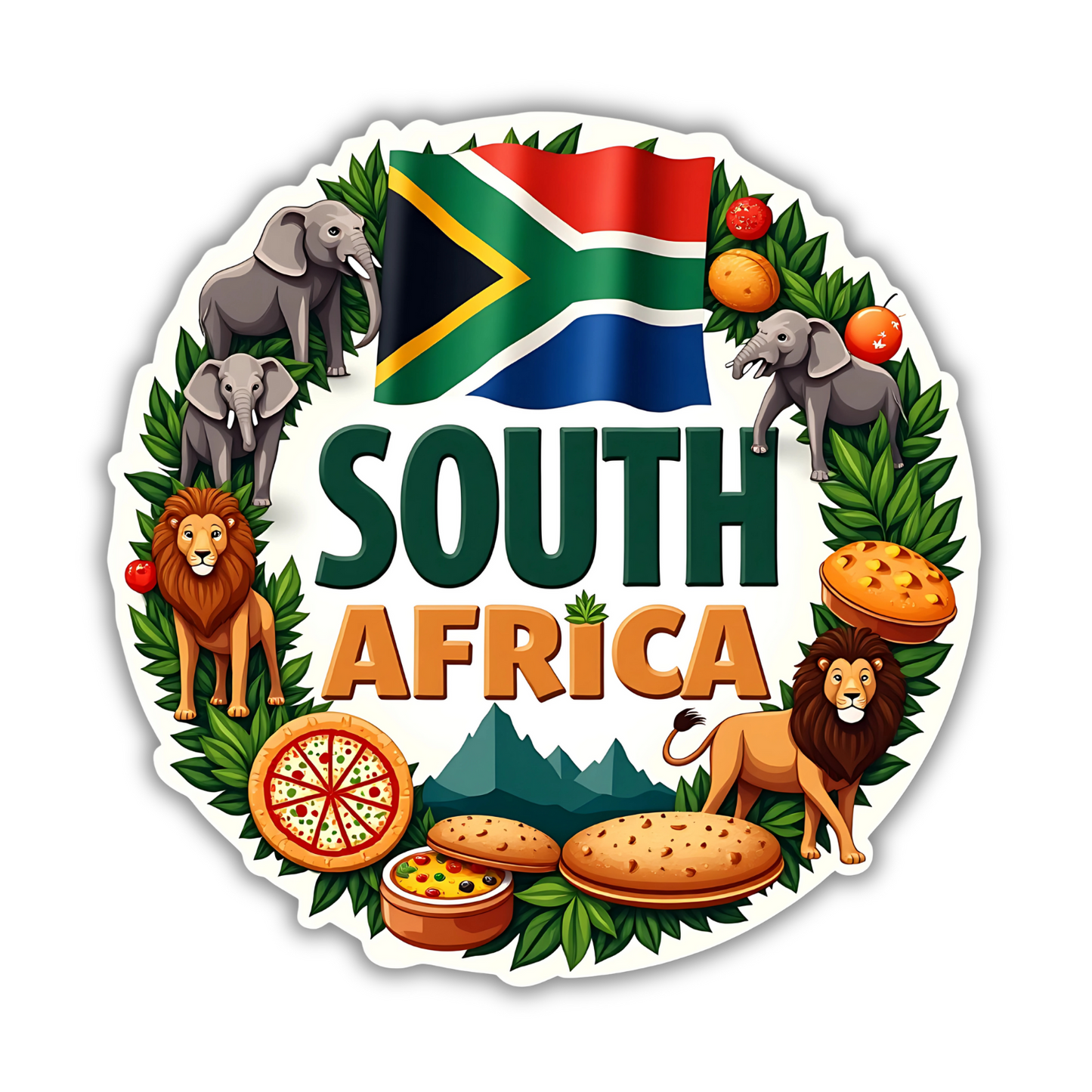 South Africa Country Theme Souvenir Wooden Refrigerator Stylish Fridge Magnet