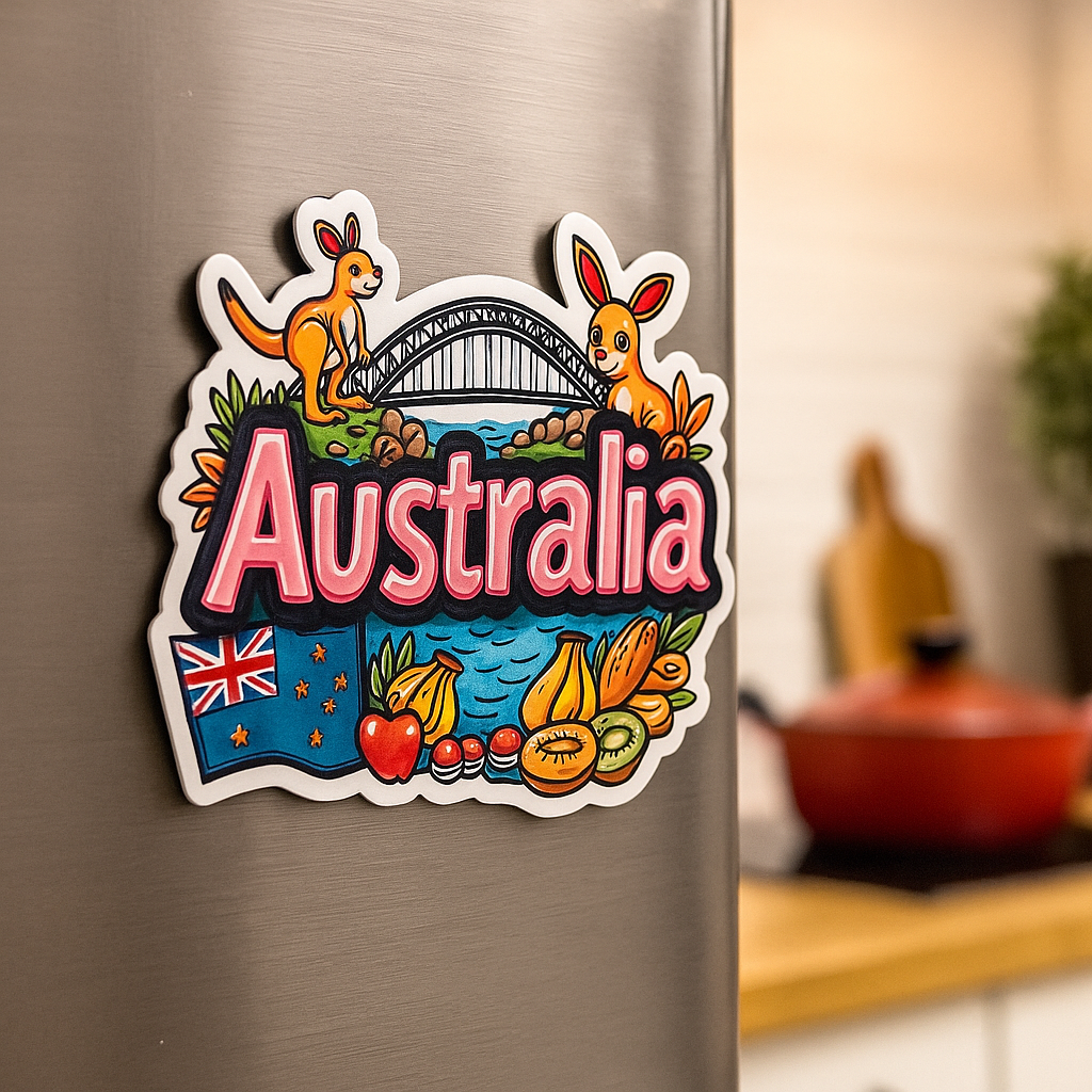 Australia Country Theme Souvenir Wooden Refrigerator Stylish Fridge Magnet