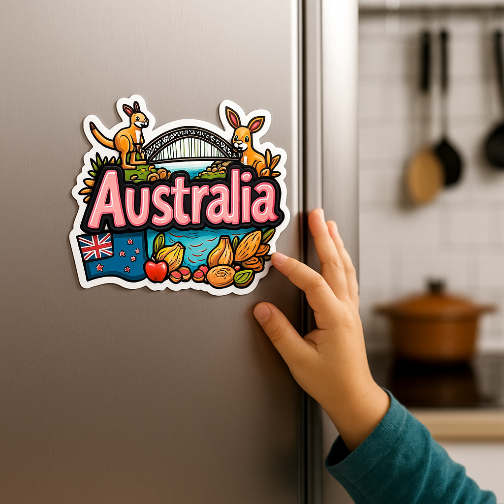 Australia Country Theme Souvenir Wooden Refrigerator Stylish Fridge Magnet