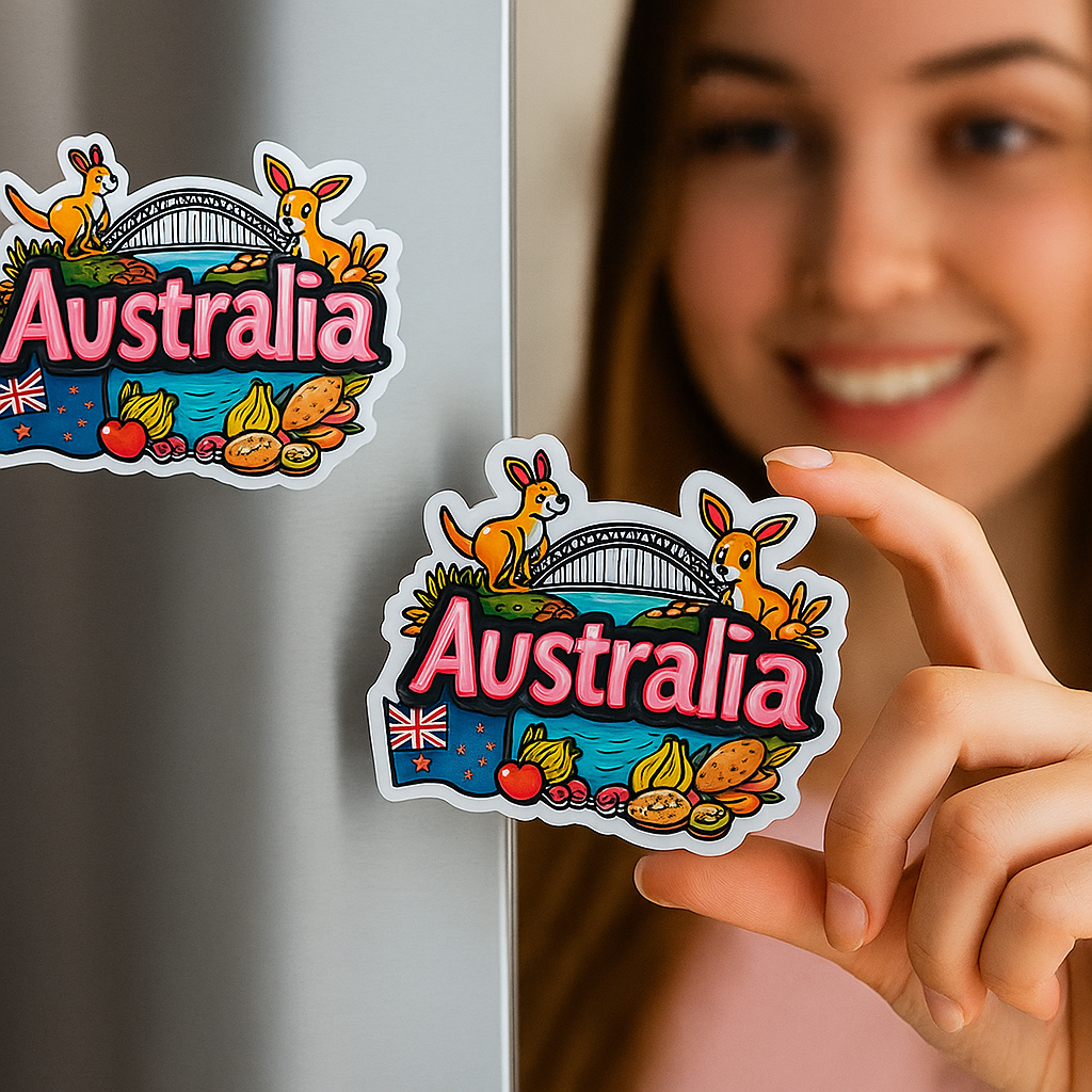Australia Country Theme Souvenir Wooden Refrigerator Stylish Fridge Magnet