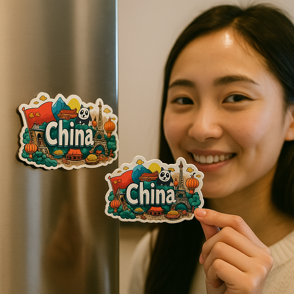 China Country Theme Souvenir Wooden Refrigerator Stylish Fridge Magnet