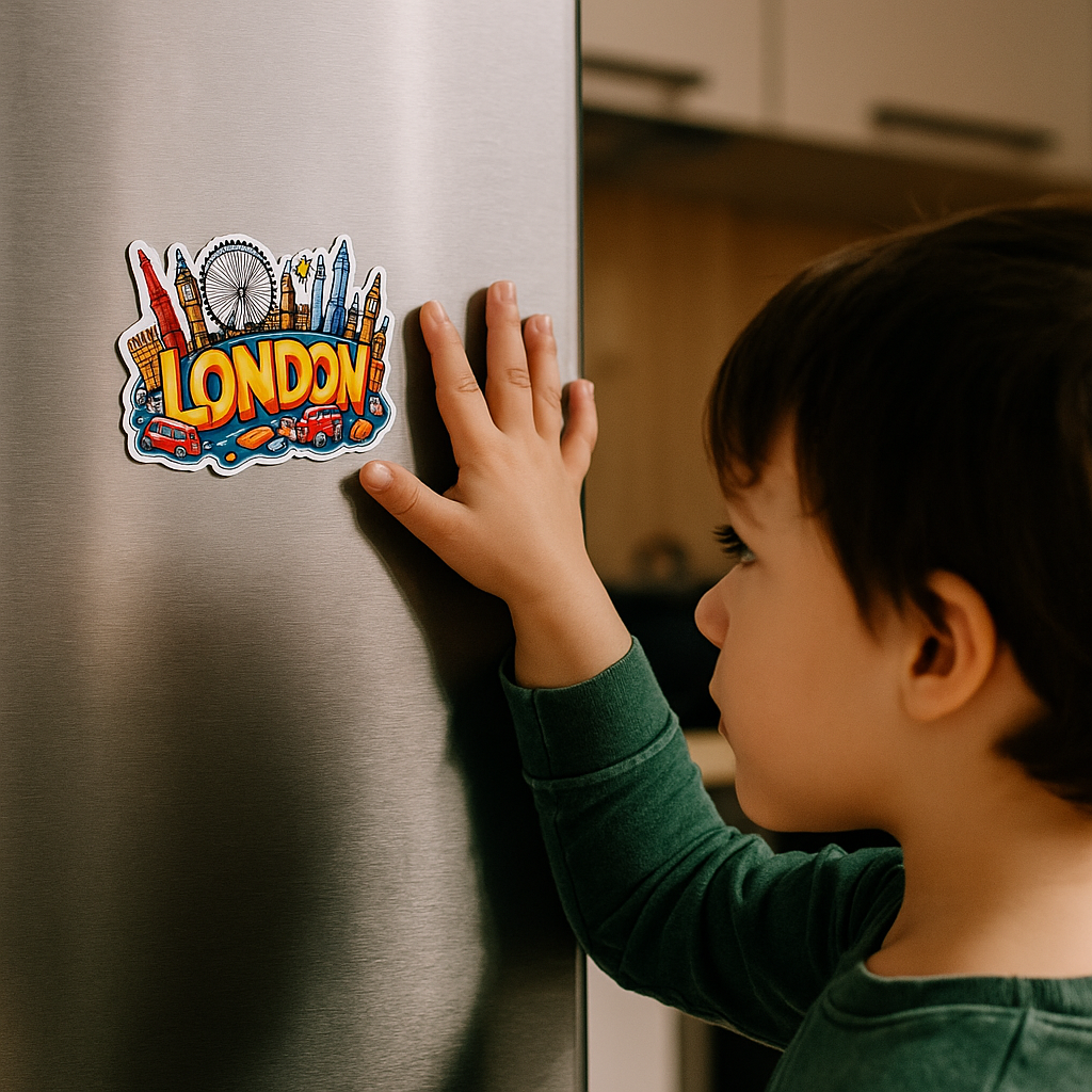 London Theme Souvenir Wooden Refrigerator Stylish Fridge Magnet
