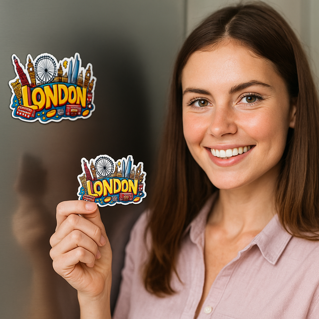 London Theme Souvenir Wooden Refrigerator Stylish Fridge Magnet