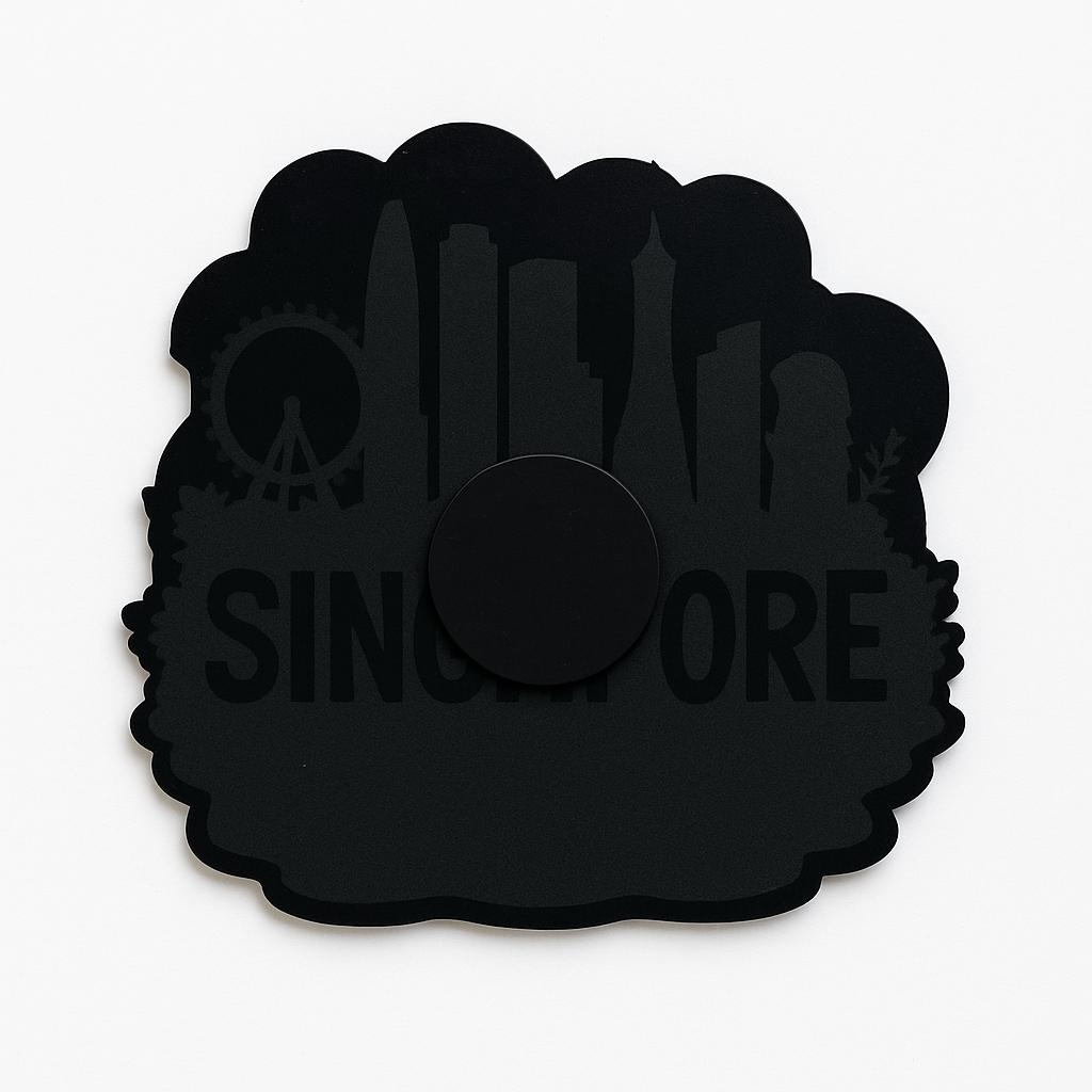 Singapore Country Theme Souvenir Wooden Refrigerator Stylish Fridge Magnet