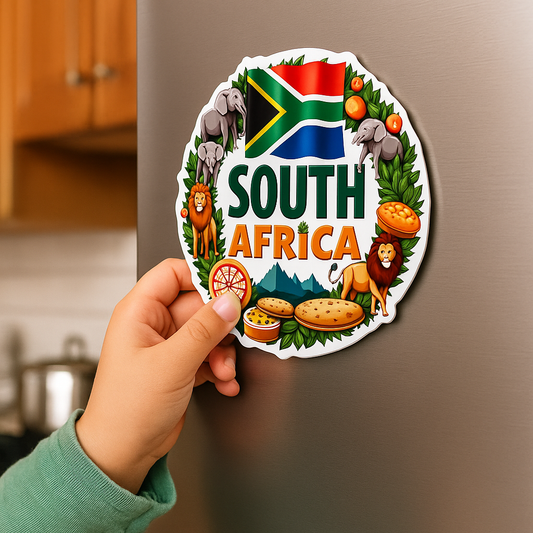 South Africa Country Theme Souvenir Wooden Refrigerator Stylish Fridge Magnet