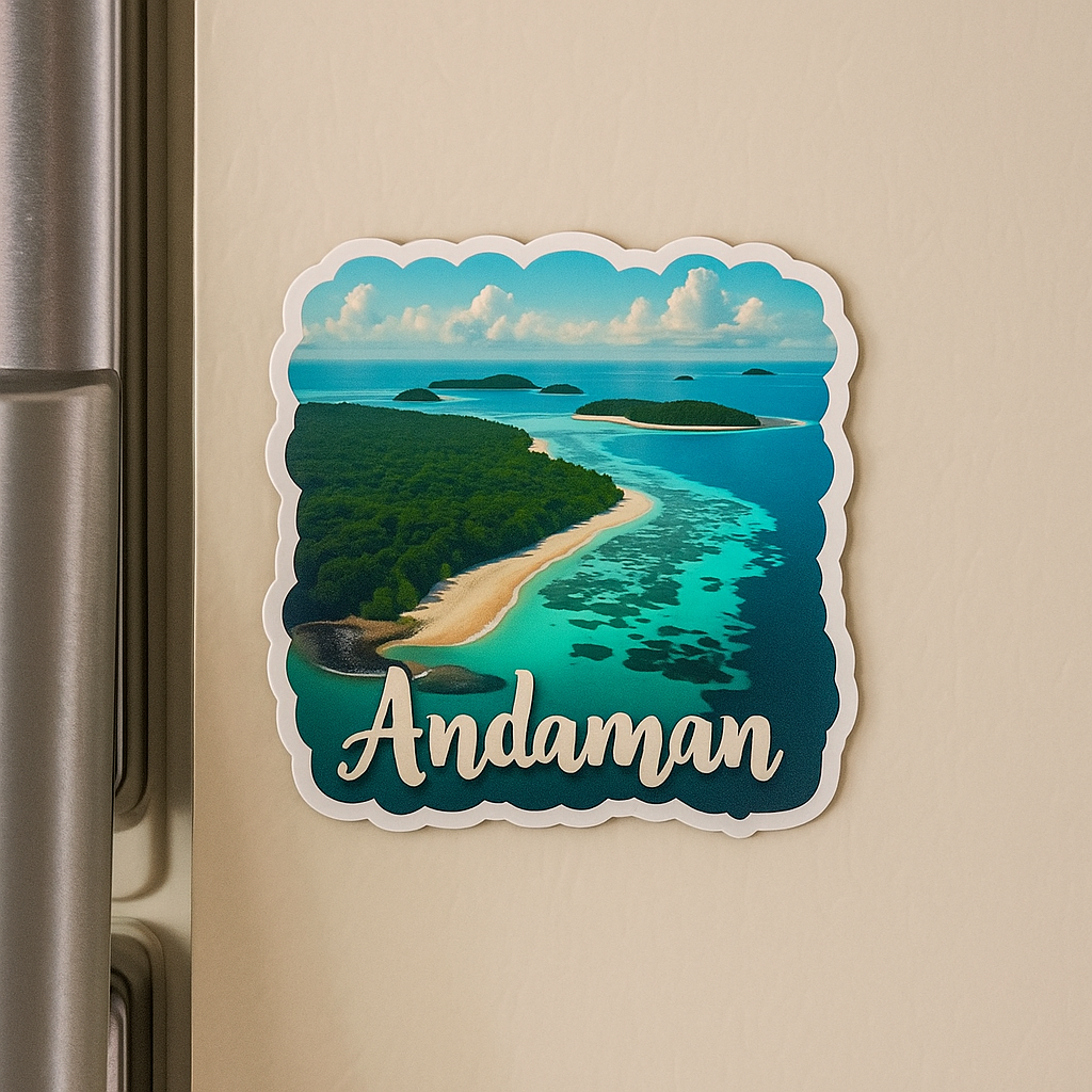 Andaman Theme Souvenir Wooden Fridge Magnet for Refrigerator