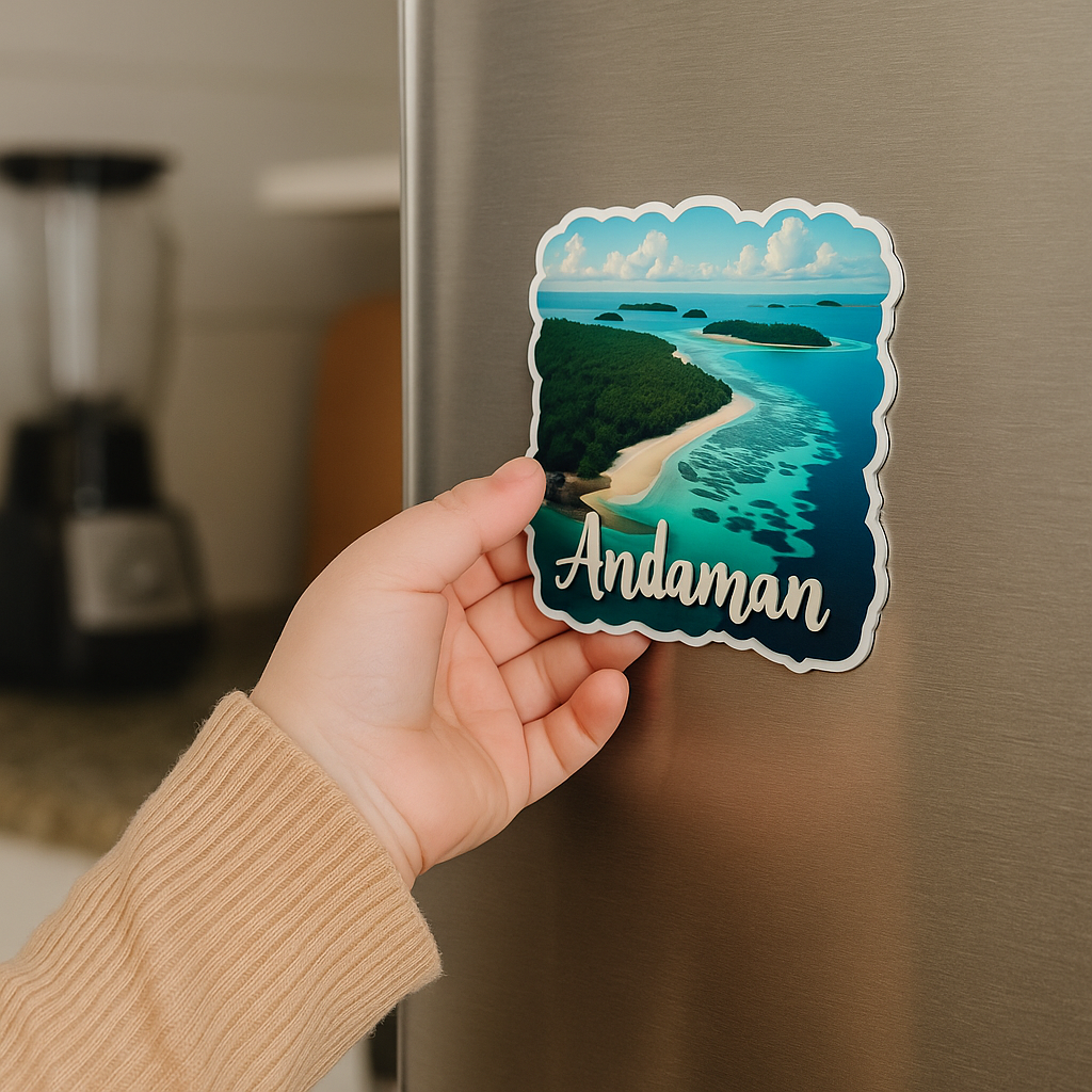 Andaman Theme Souvenir Wooden Fridge Magnet for Refrigerator