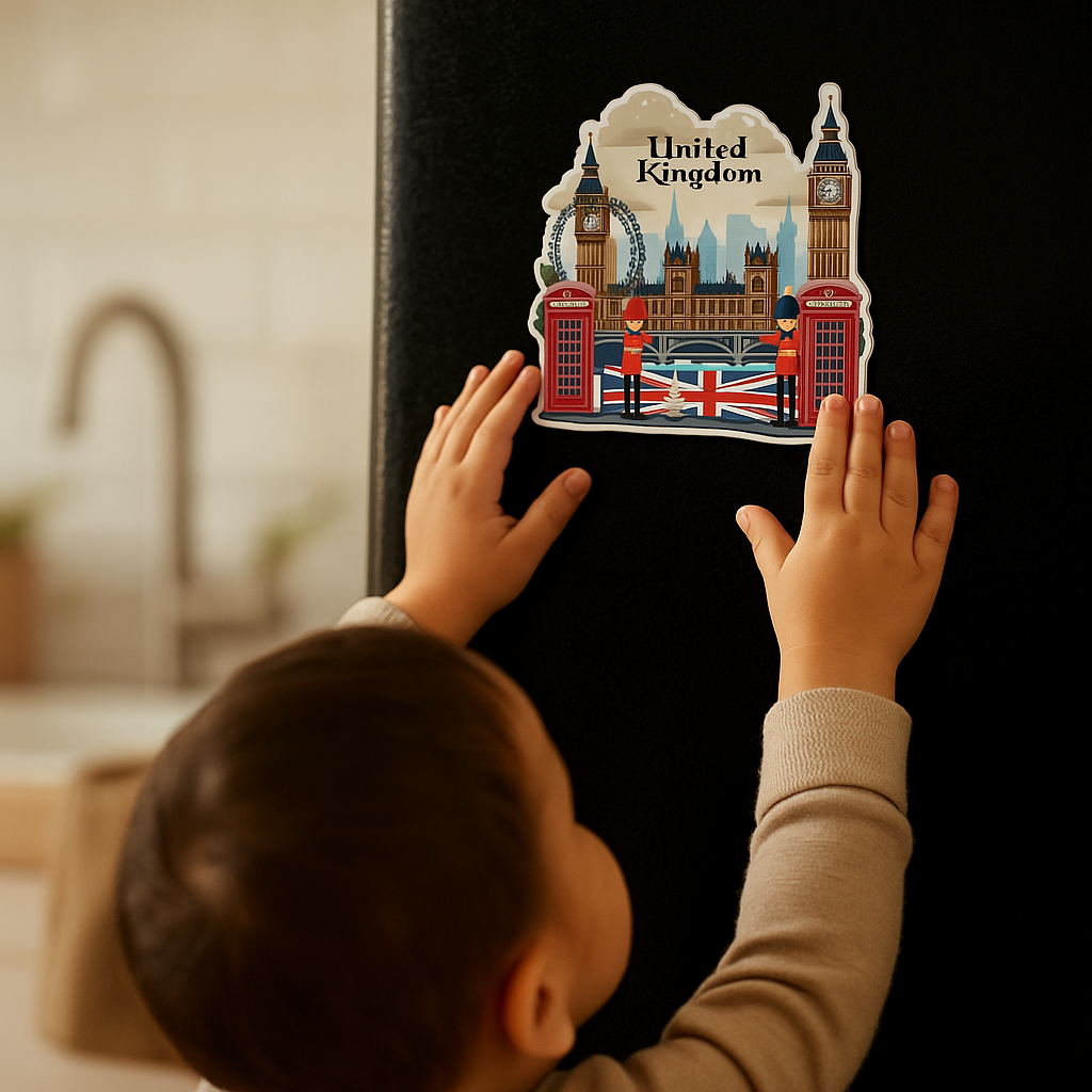 United Kingdom Country Theme Souvenir Wooden Refrigerator Stylish Fridge Magnet