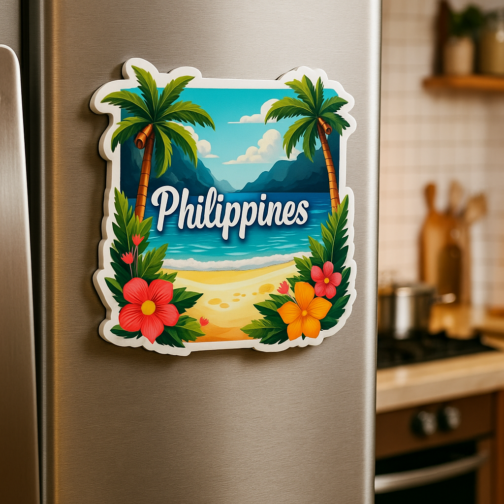 Philippines Country Theme Souvenir Wooden Refrigerator Stylish Fridge Magnet