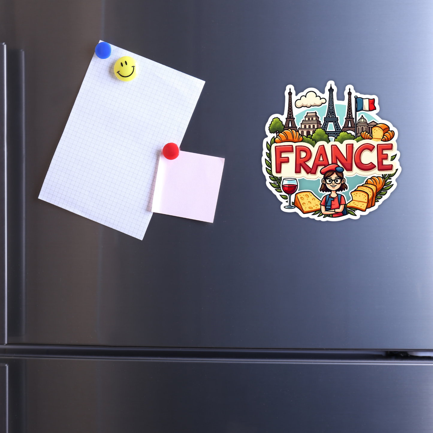 France Country Theme Souvenir Wooden Refrigerator Stylish Fridge Magnet
