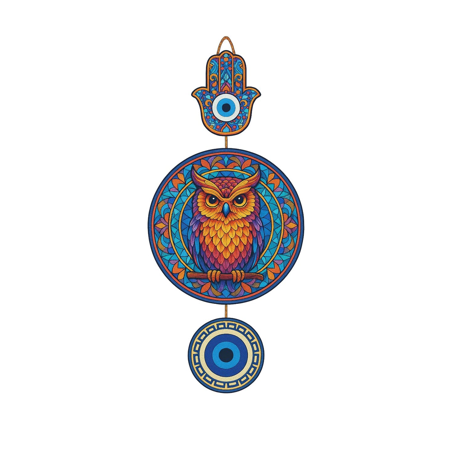 Owl Shape Wooden Wall Hanging for Home Decor, Living Room D10