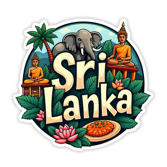 Sri Lanka Country Theme Souvenir Wooden Refrigerator Stylish Fridge Magnet