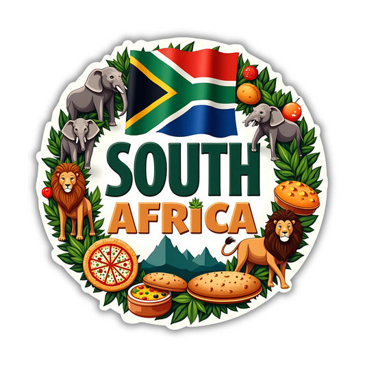 South Africa Country Theme Souvenir Wooden Refrigerator Stylish Fridge Magnet