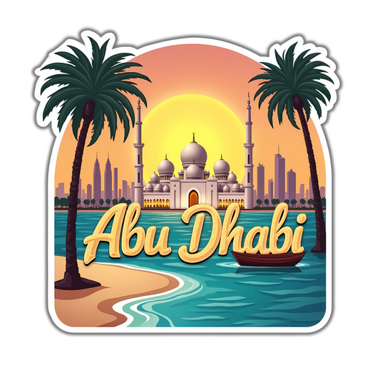 Abu Dhabhi Theme Souvenir Wooden Refrigerator Stylish Fridge Magnet