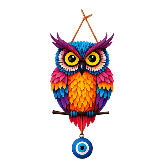 Owl Shape Wooden Wall Hanging for Home Decor