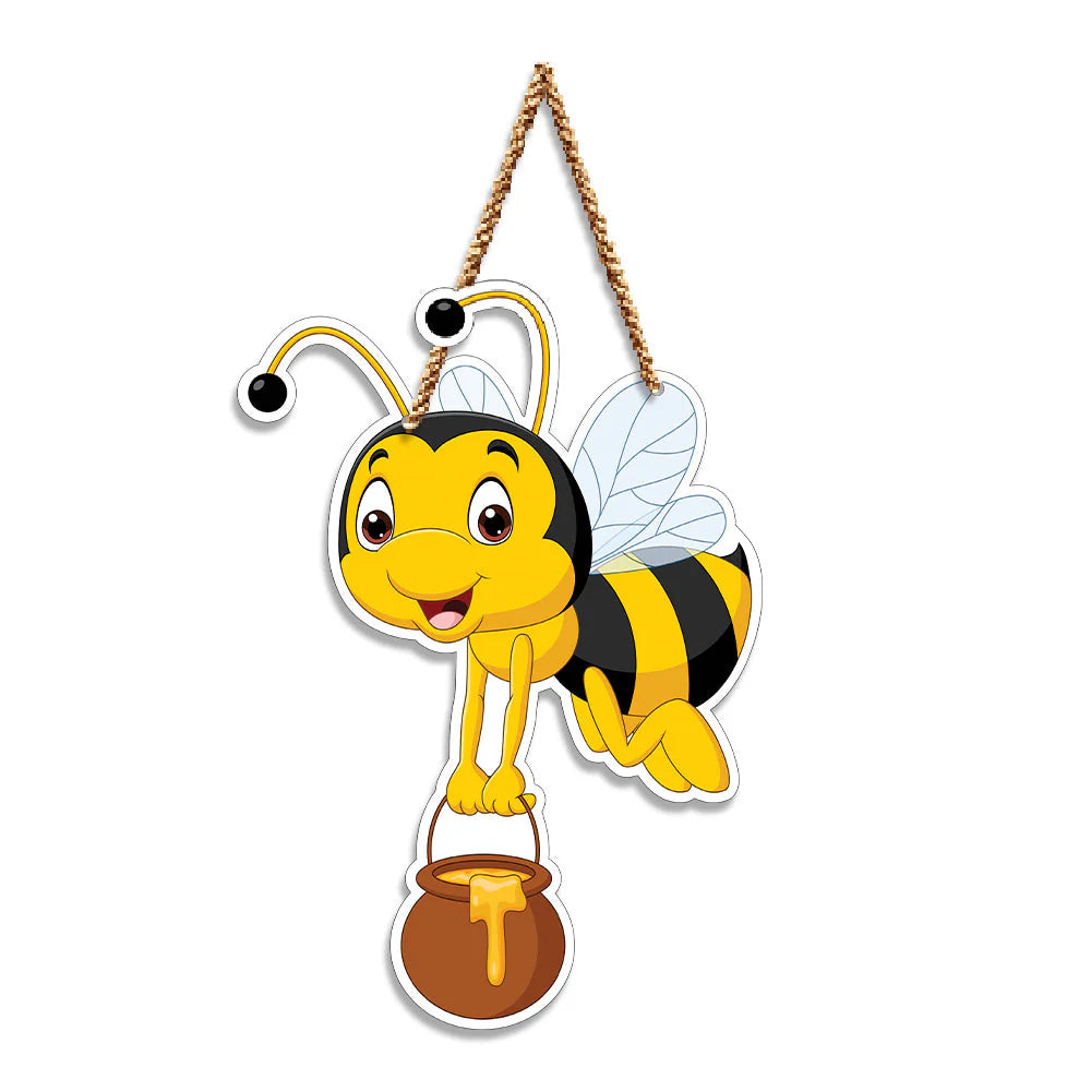 Honey Bee Decorative Wooden Wall Hanging