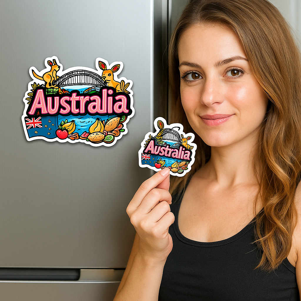 Australia Country Theme Souvenir Wooden Refrigerator Stylish Fridge Magnet