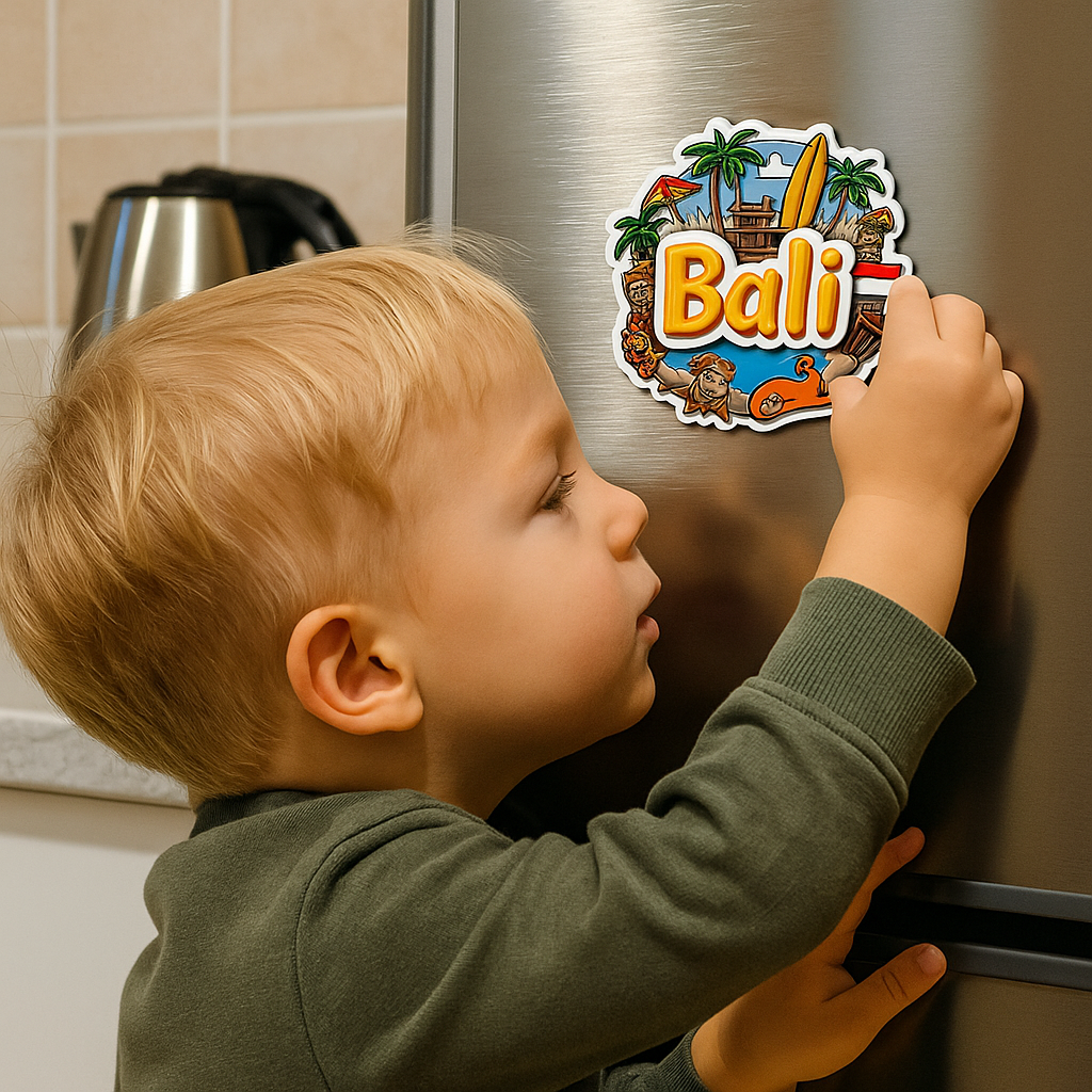 Bali Country Theme Souvenir Wooden Refrigerator Stylish Fridge Magnet