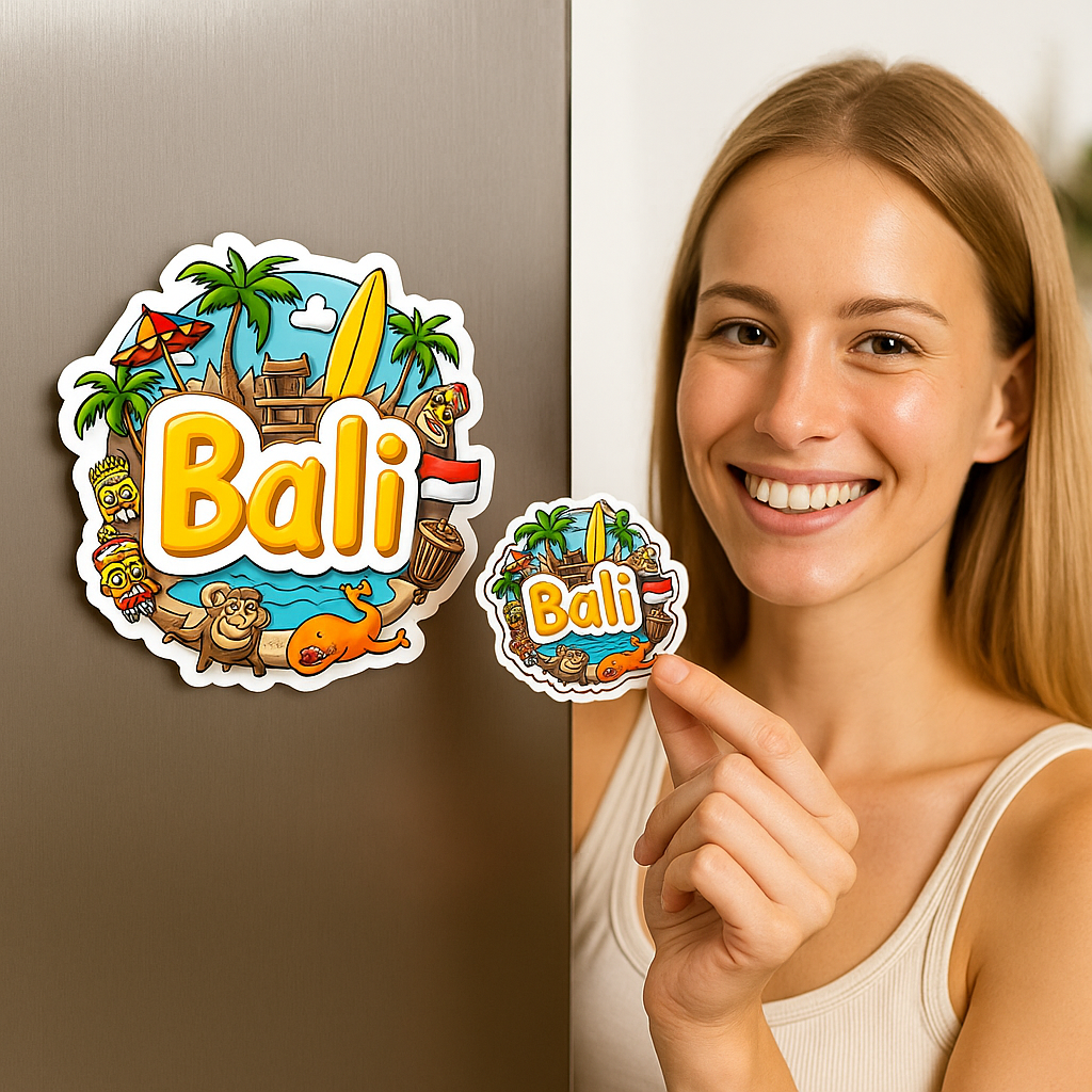 Bali Country Theme Souvenir Wooden Refrigerator Stylish Fridge Magnet