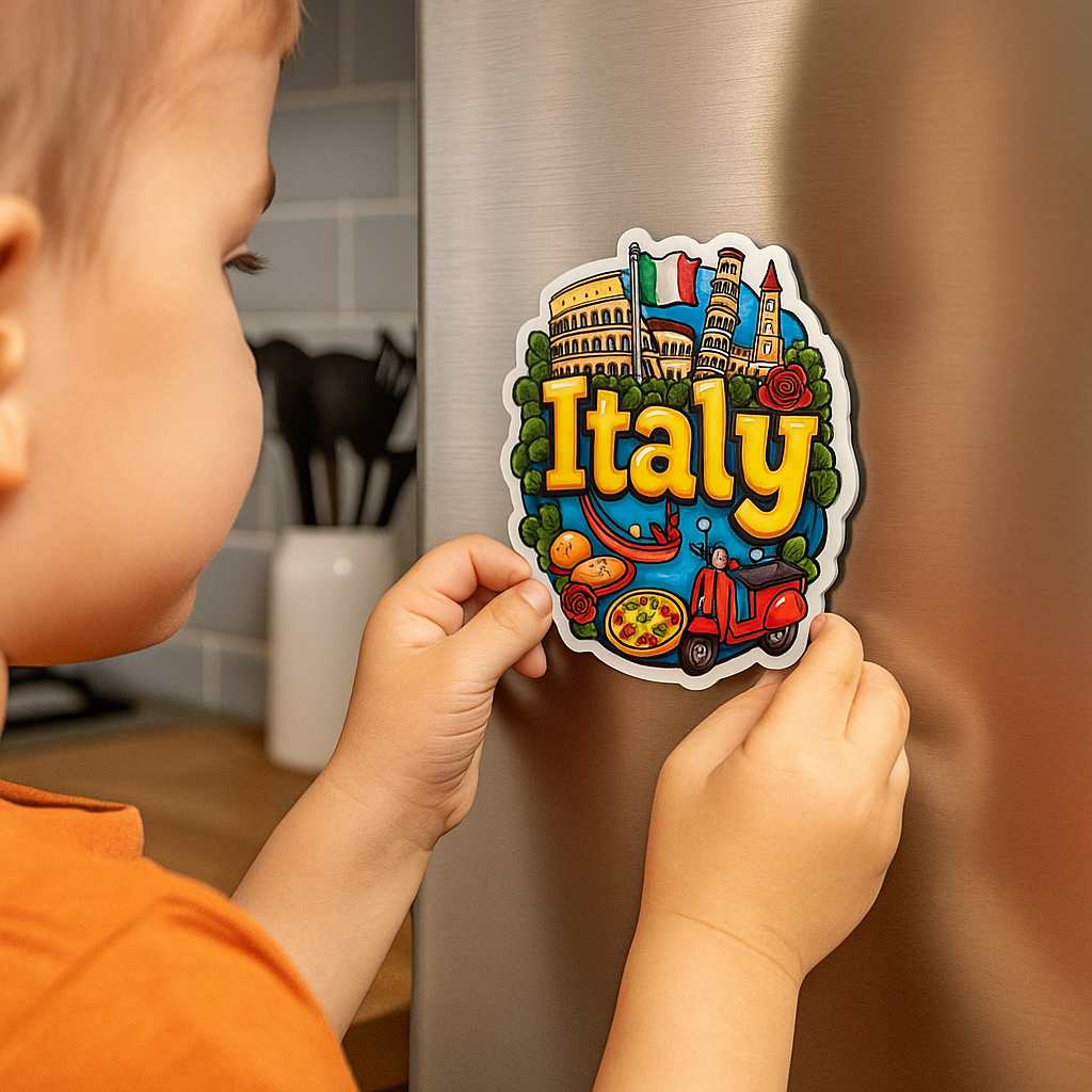 Italy Country Theme Souvenir Wooden Refrigerator Stylish Fridge Magnet