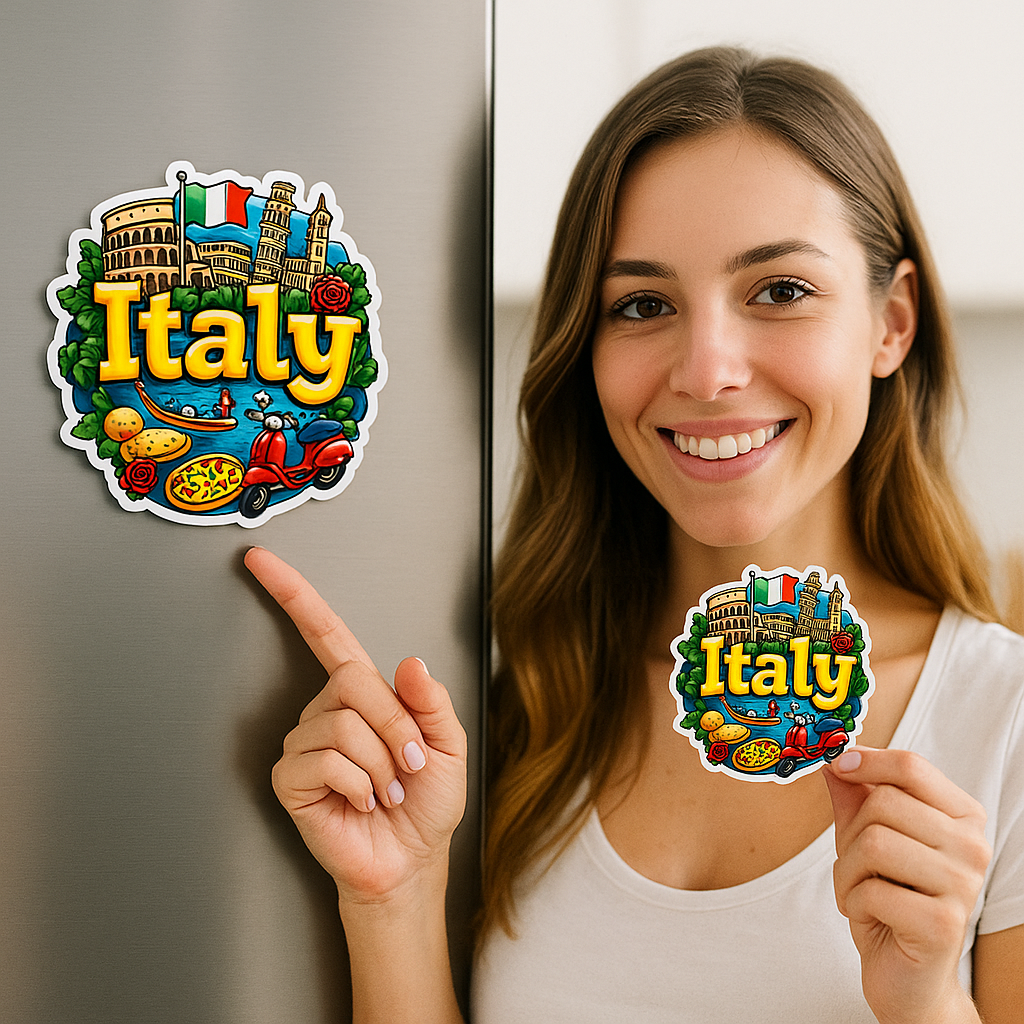 Italy Country Theme Souvenir Wooden Refrigerator Stylish Fridge Magnet