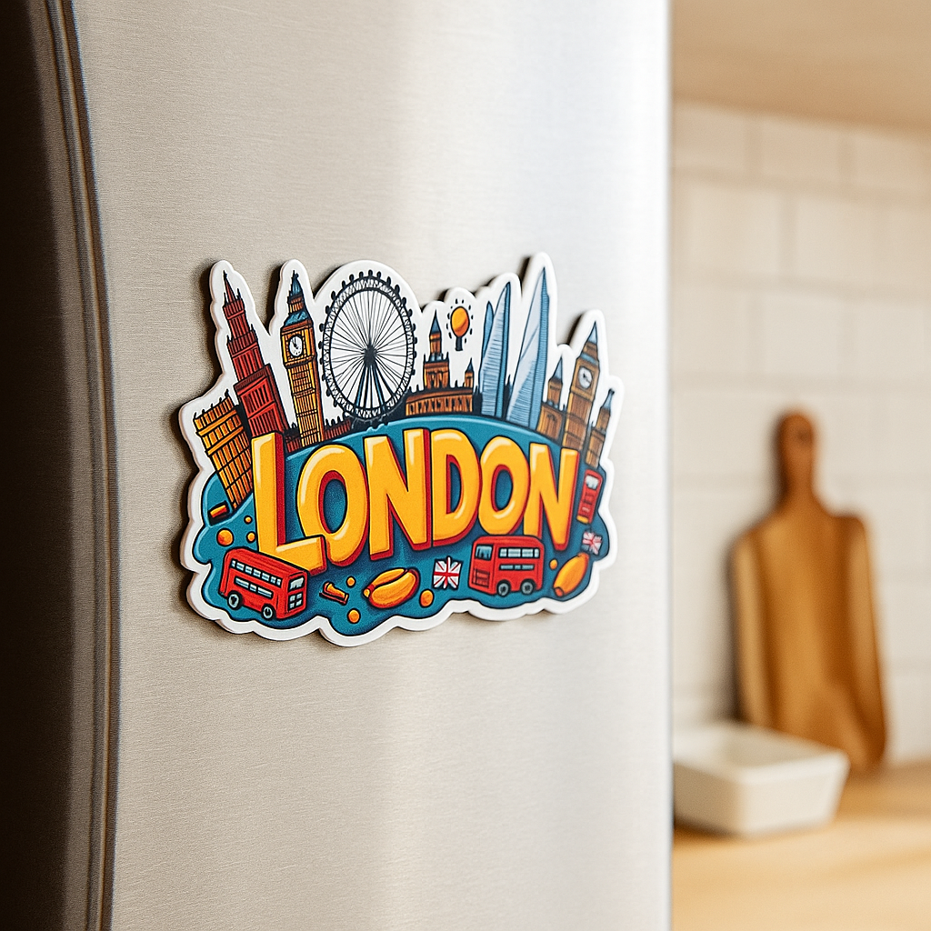 London Theme Souvenir Wooden Refrigerator Stylish Fridge Magnet