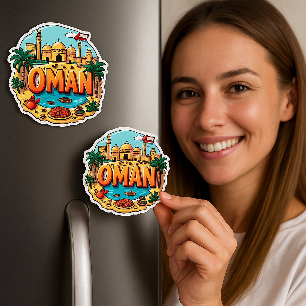 Oman Country Theme Souvenir Wooden Refrigerator Stylish Fridge Magnet