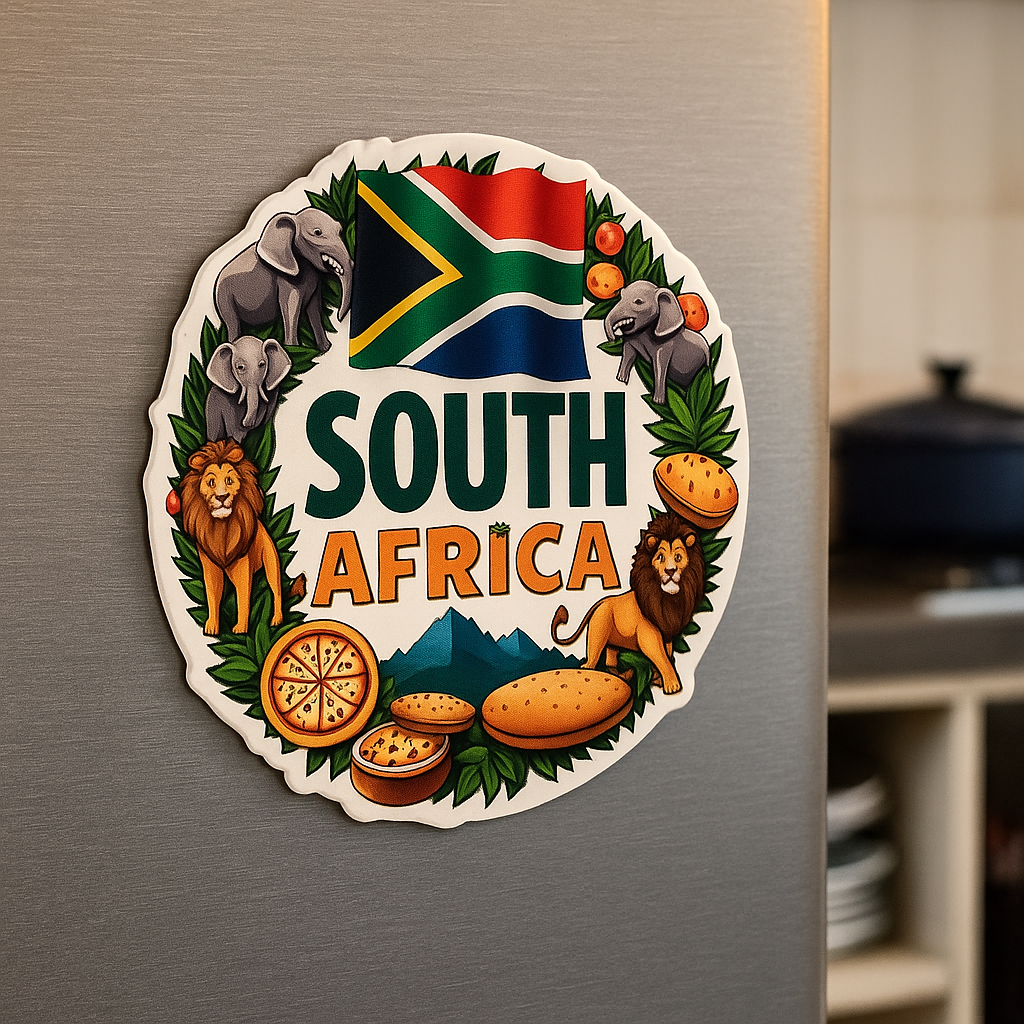 South Africa Country Theme Souvenir Wooden Refrigerator Stylish Fridge Magnet