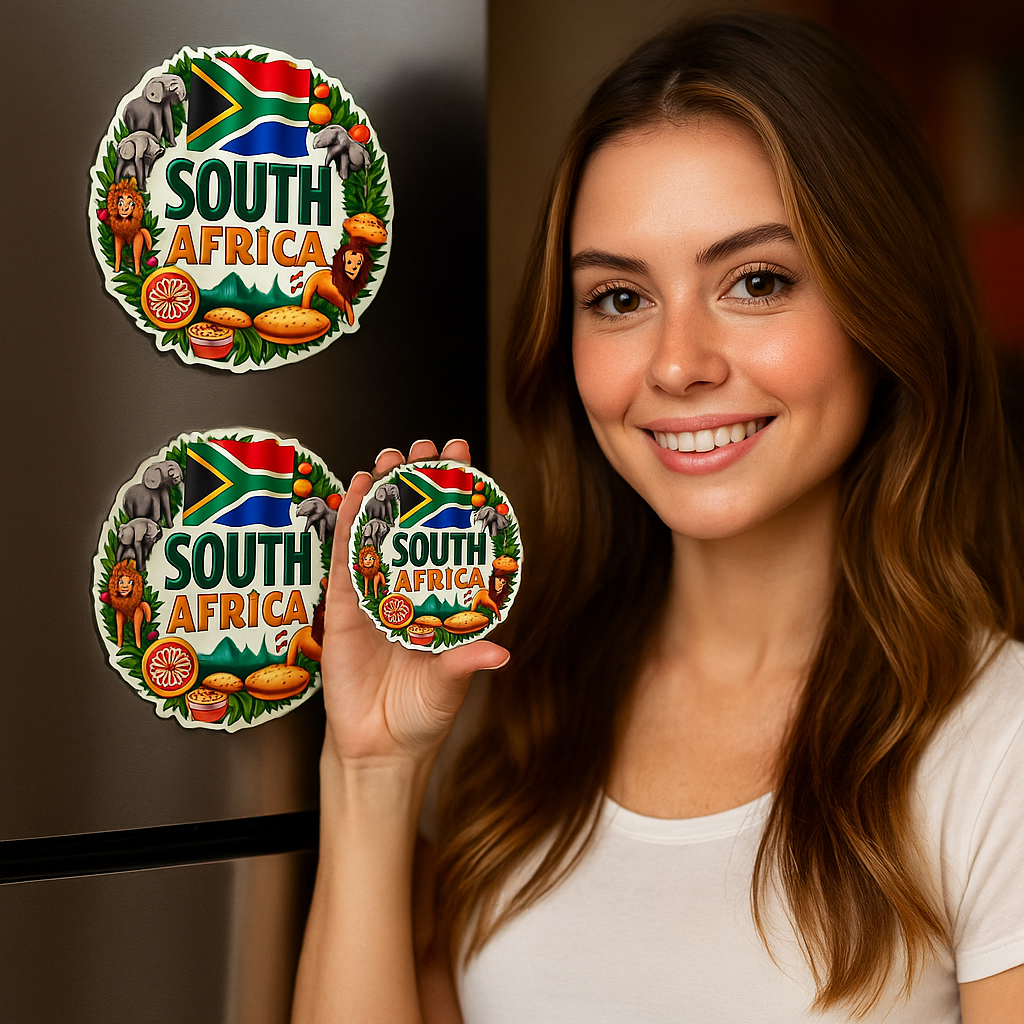 South Africa Country Theme Souvenir Wooden Refrigerator Stylish Fridge Magnet