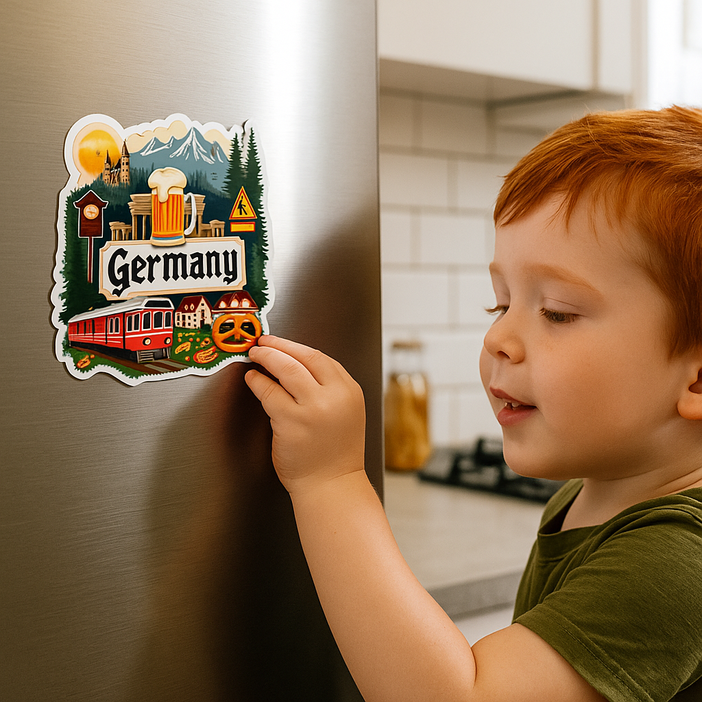 Germany Country Theme Souvenir Wooden Refrigerator Stylish Fridge Magnet