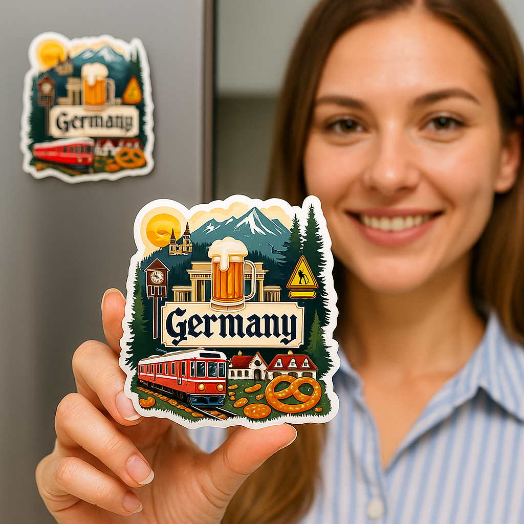 Germany Country Theme Souvenir Wooden Refrigerator Stylish Fridge Magnet