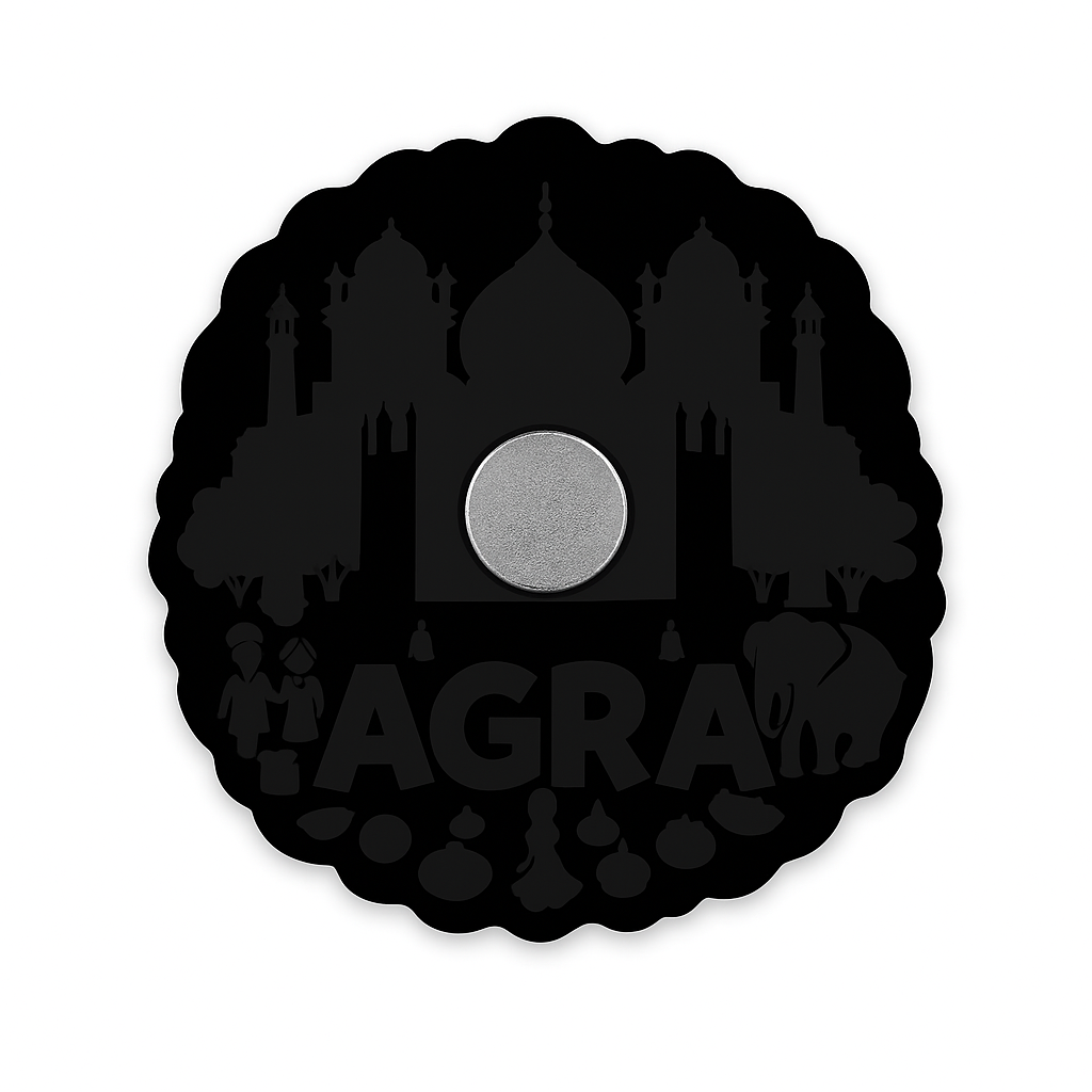 Agra City Theme Souvenir Wooden Fridge Magnet for Refrigerator