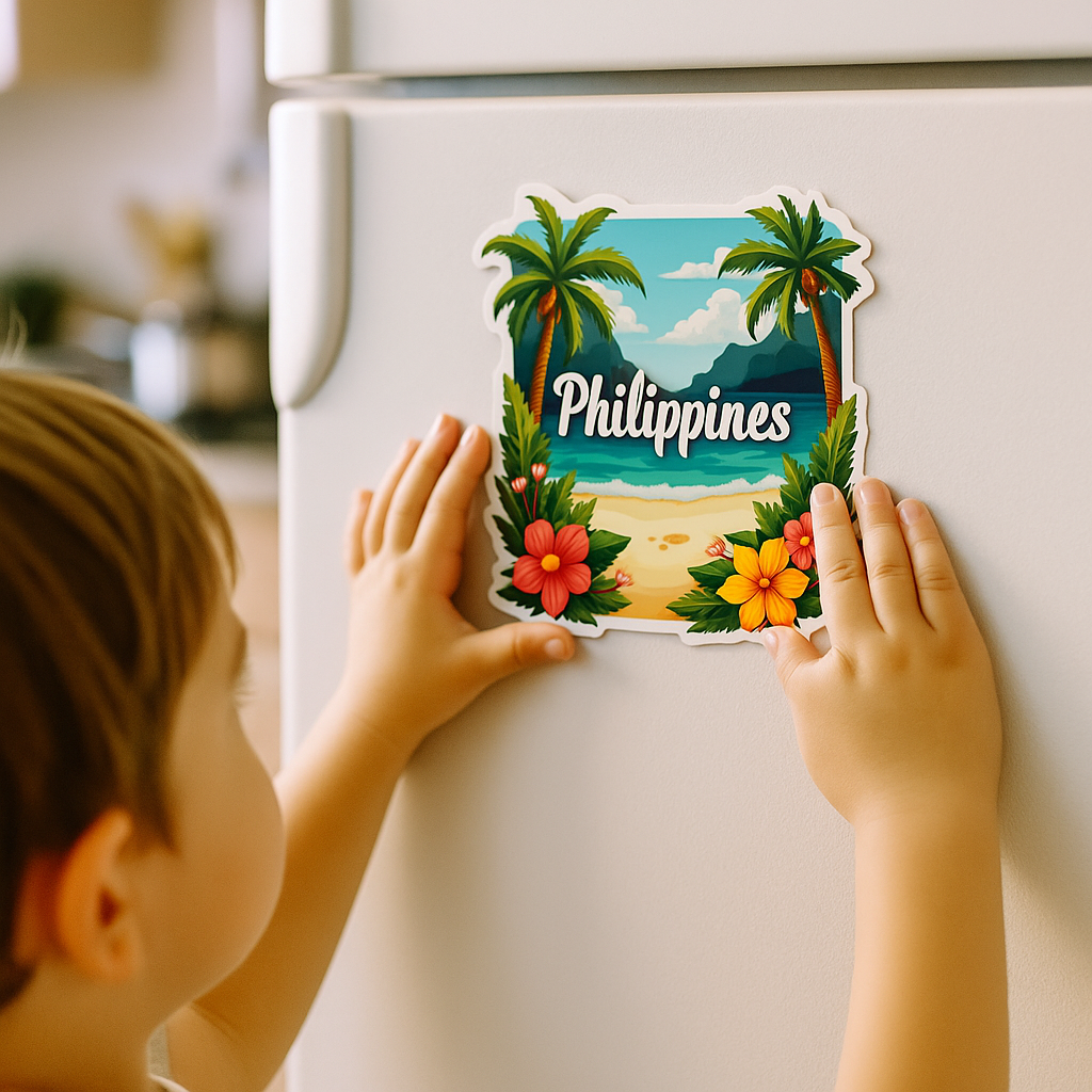 Philippines Country Theme Souvenir Wooden Refrigerator Stylish Fridge Magnet