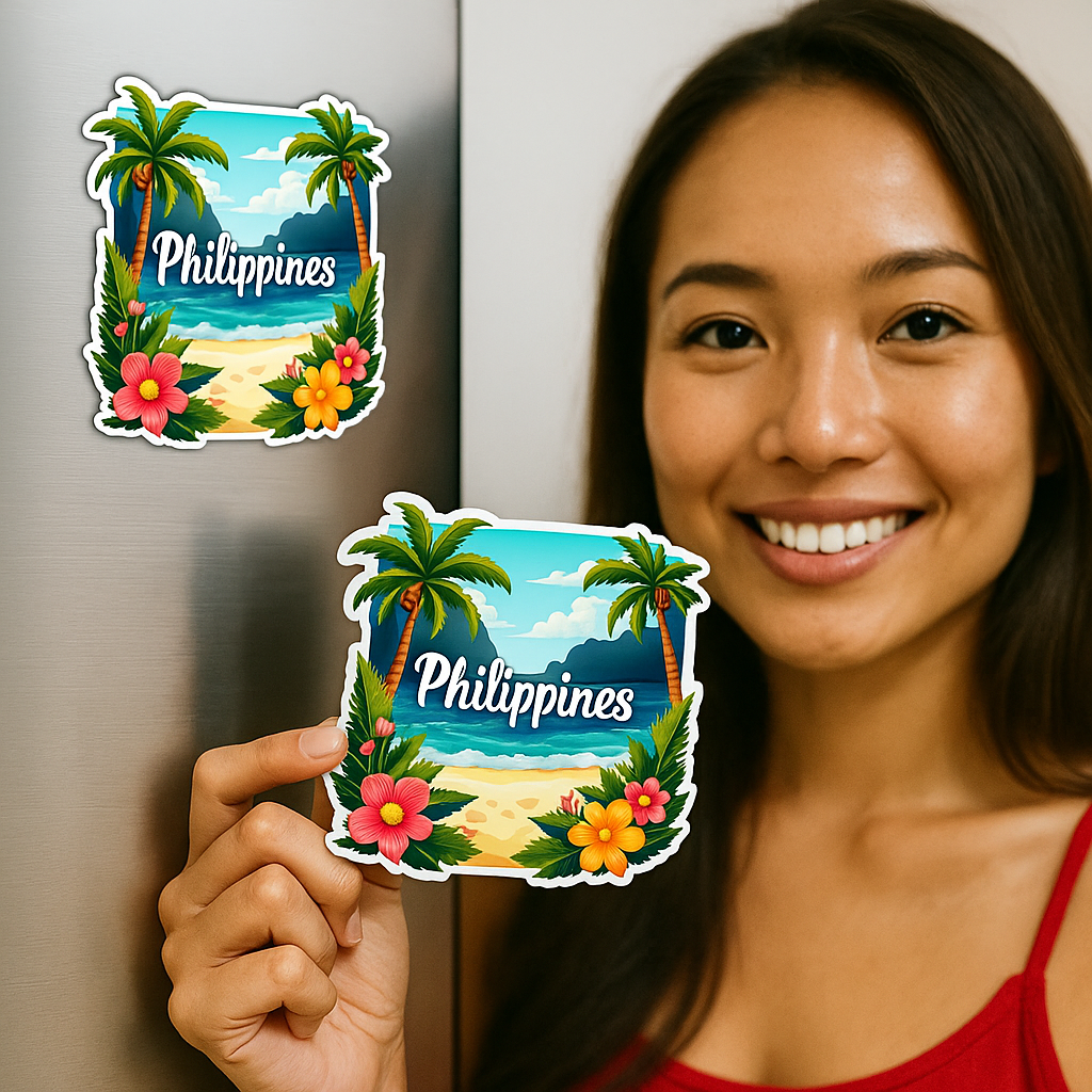 Philippines Country Theme Souvenir Wooden Refrigerator Stylish Fridge Magnet