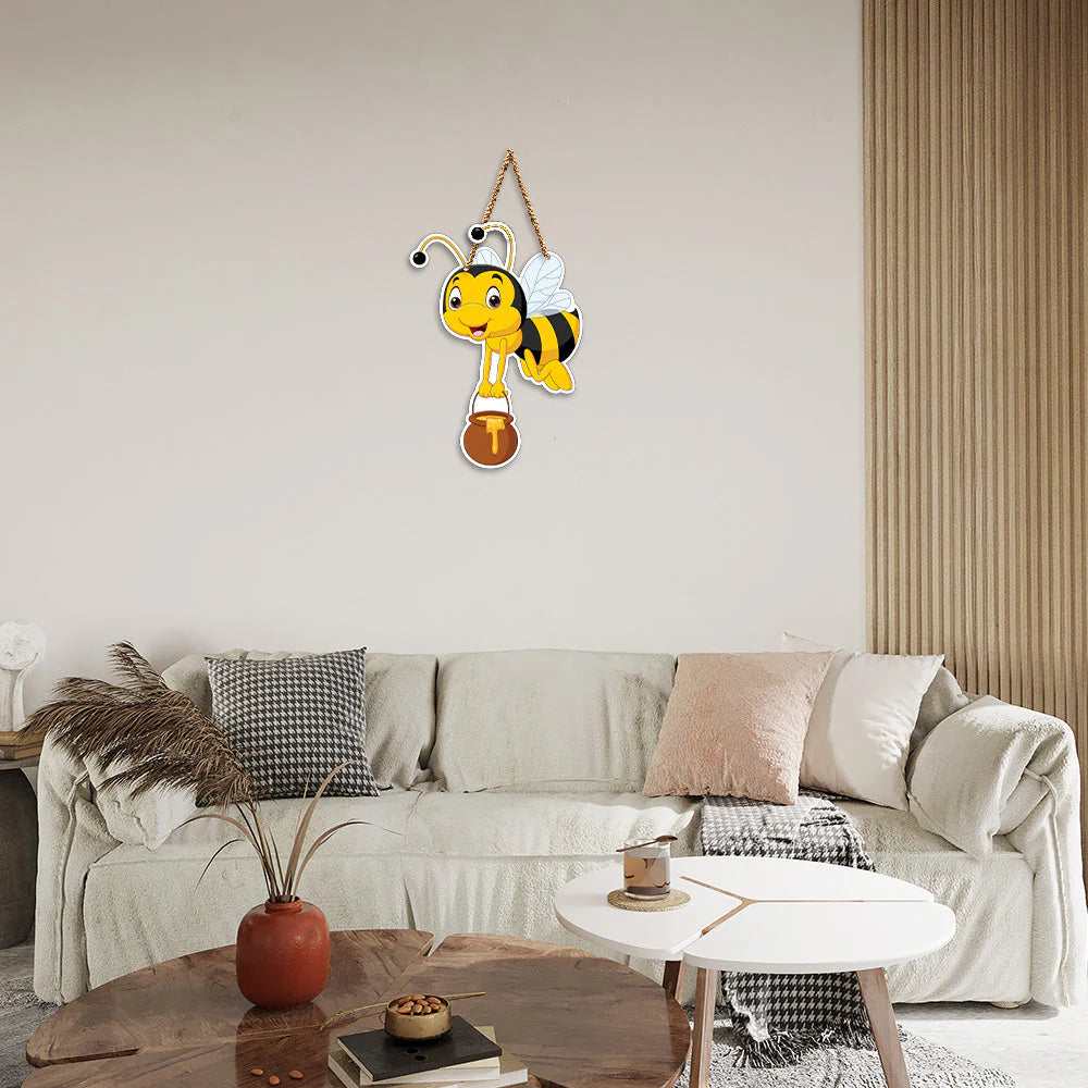 Honey Bee Decorative Wooden Wall Hanging