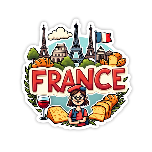 France Country Theme Souvenir Wooden Refrigerator Stylish Fridge Magnet