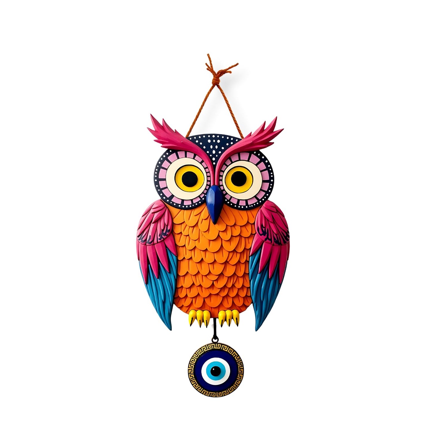 Owl Shape Wooden Wall Hanging for Home Decor, Living Room D3