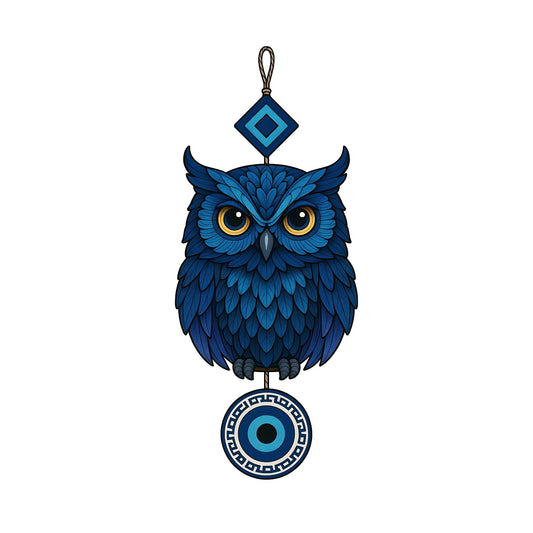 Owl Shape Wooden Wall Hanging for Home Decor, Living Room D9