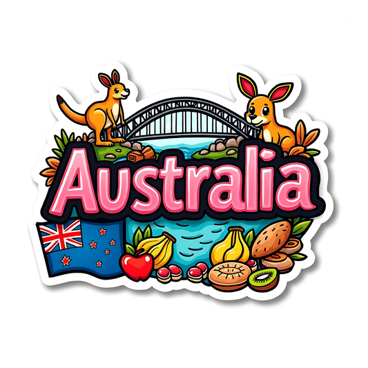 Australia Country Theme Souvenir Wooden Refrigerator Stylish Fridge Magnet