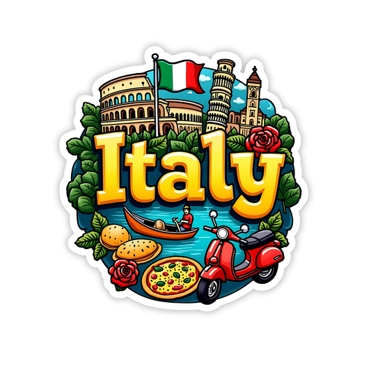 Italy Country Theme Souvenir Wooden Refrigerator Stylish Fridge Magnet