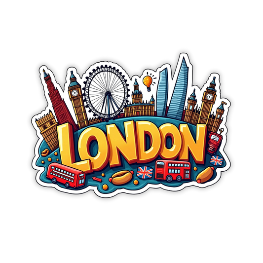 London Theme Souvenir Wooden Refrigerator Stylish Fridge Magnet